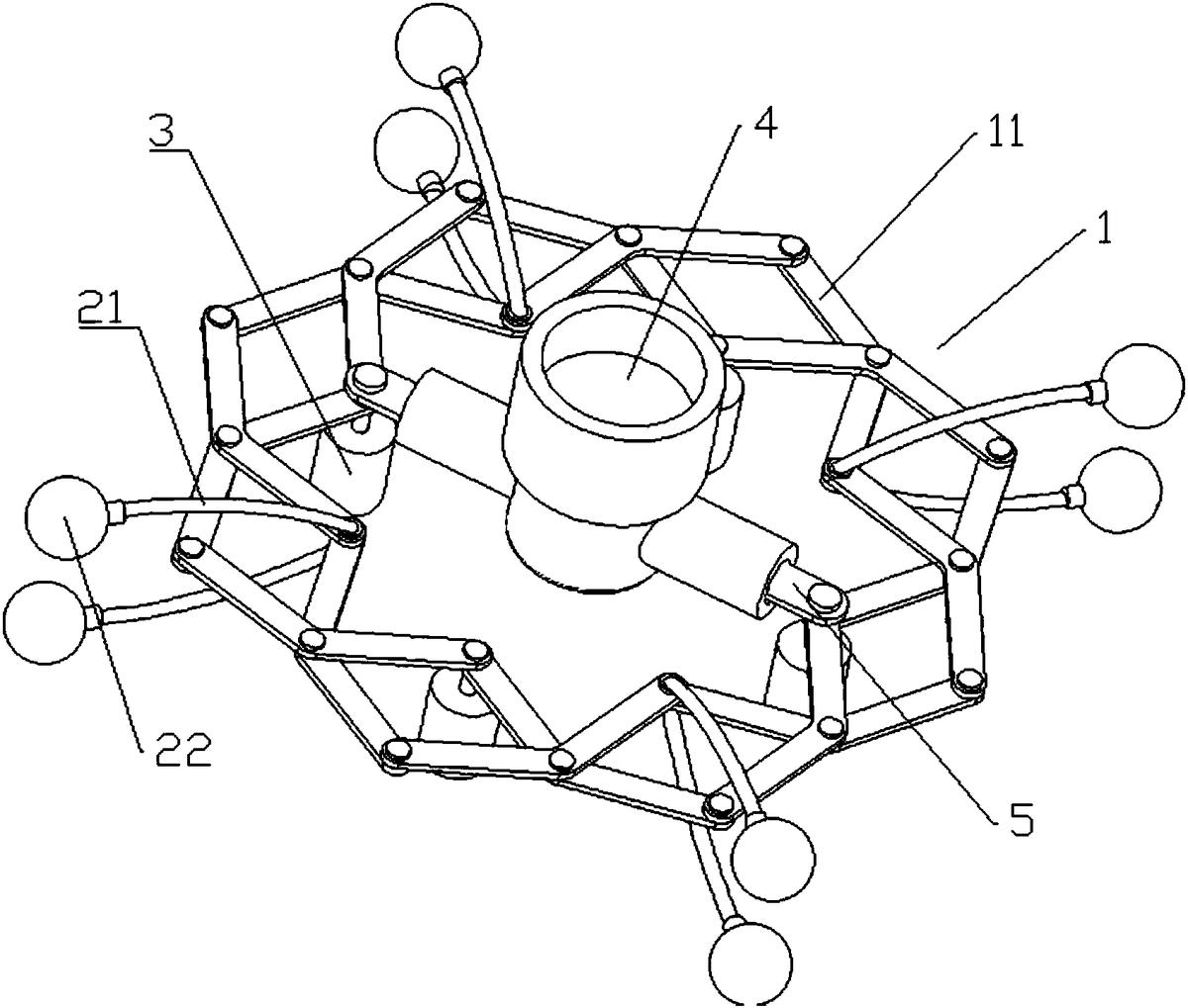 一種基于可展機(jī)構(gòu)的瓶刷刷頭